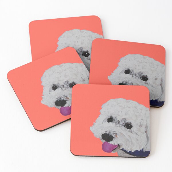 Item preview, Finn the Bichon Frise Hot Melon  designed and sold by Amanda A. Anthony.