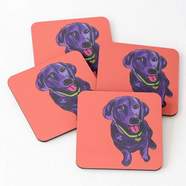 Item preview, Black Lab over Coral Orange designed and sold by Amanda A. Anthony.