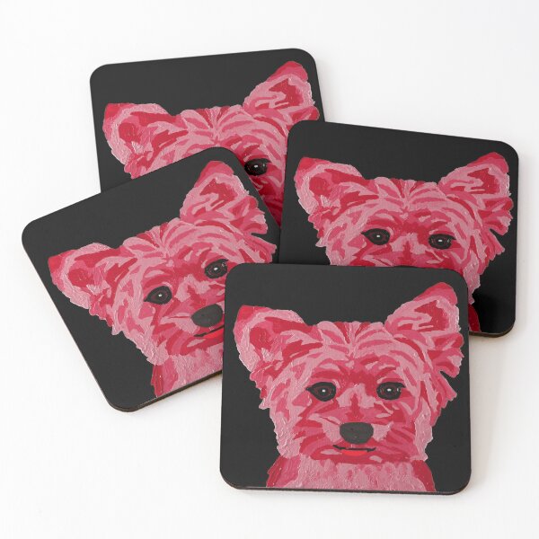Item preview, Red Yorkie over Black designed and sold by Amanda A. Anthony.