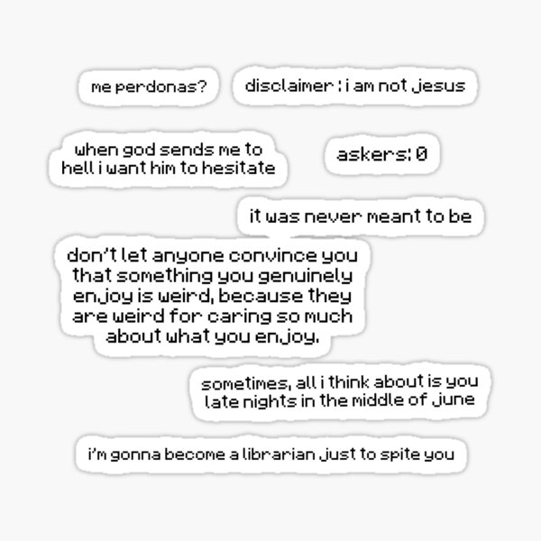 "mcyt quotes" Sticker for Sale by corareed Redbubble