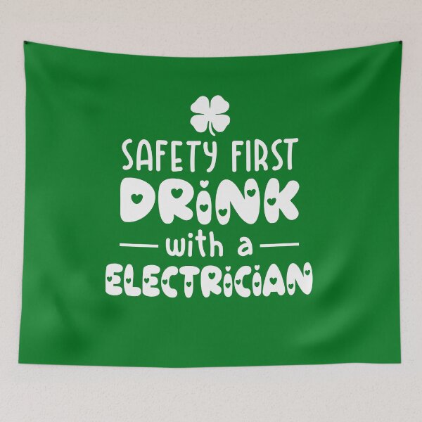 Item preview, safety first drink with a electrician designed and sold by PUNCH ME IN SHOP.