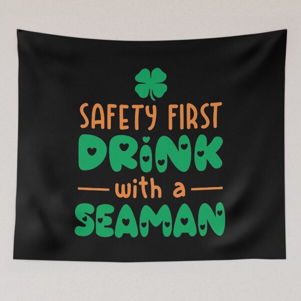 Item preview, safety first drink with a seaman designed and sold by PUNCH ME IN SHOP.
