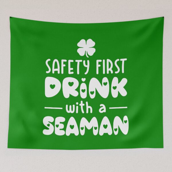 Item preview, safety first drink with a seaman designed and sold by PUNCH ME IN SHOP.