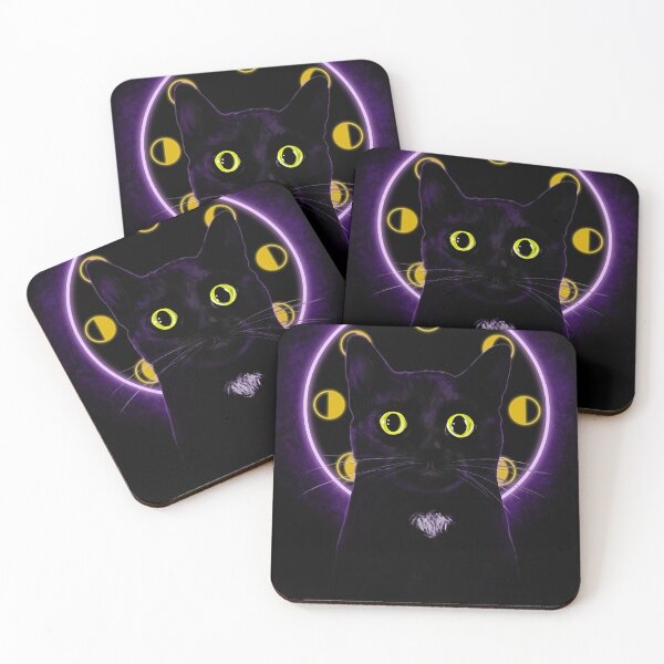 Item preview, Witching Hour Black Cat designed and sold by DingHuArt.