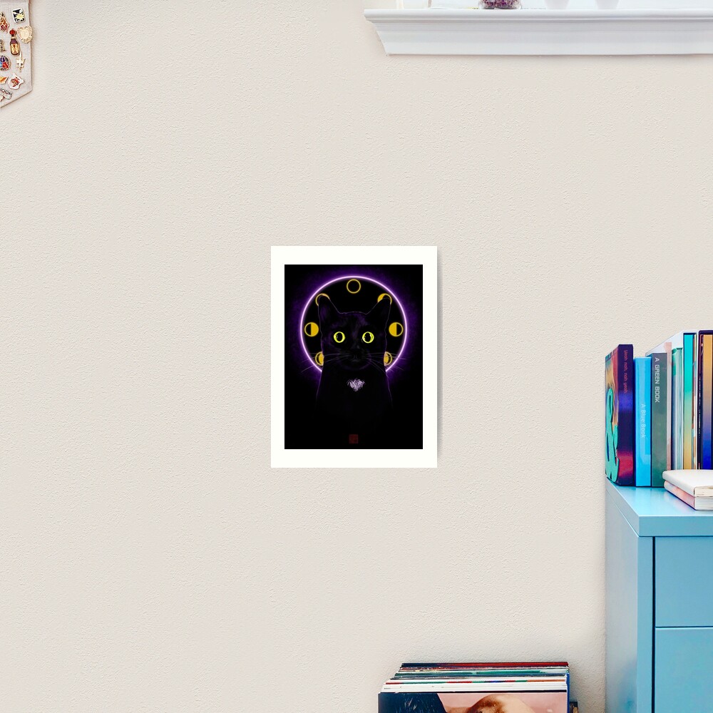 Witching Hour Black Cat Art Print