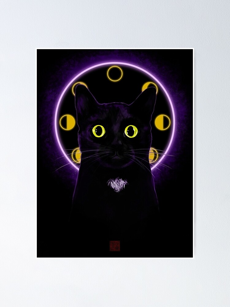 Alternate view of Witching Hour Black Cat Poster