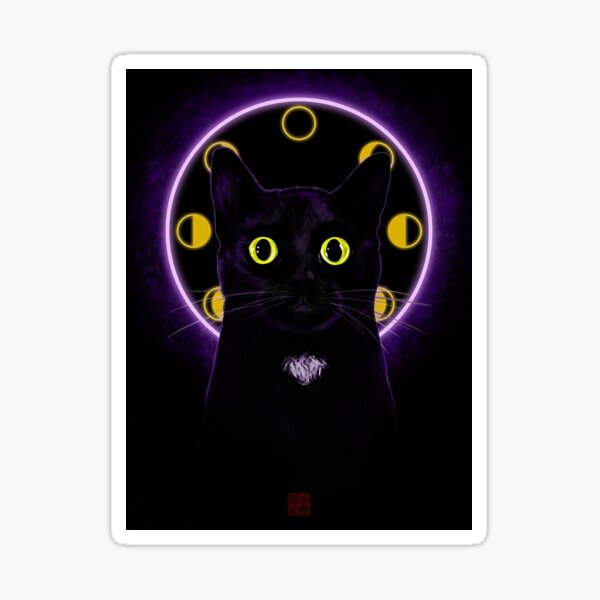 Witching Hour Black Cat Sticker