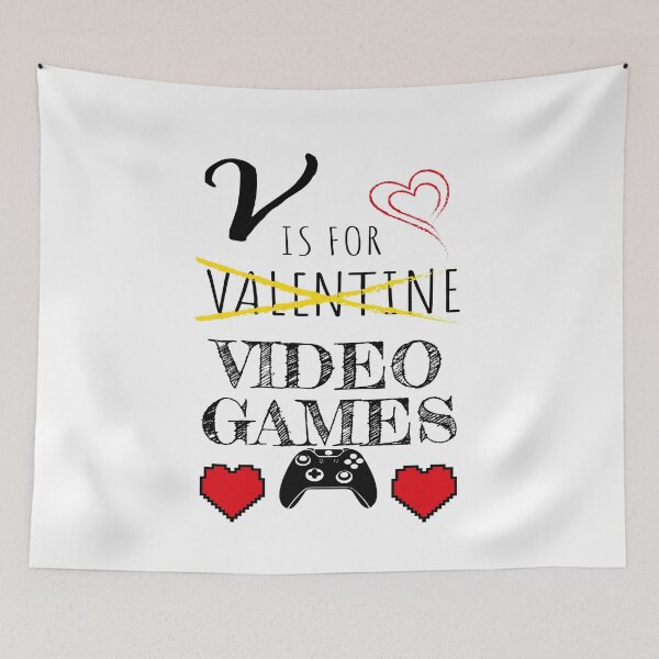 Item preview, V is for Valentine Video Games designed and sold by orangeblue21.