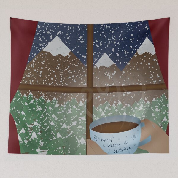 Item preview, Hot Cup of Coffee on a Snowy Day designed and sold by K8sDesigns.