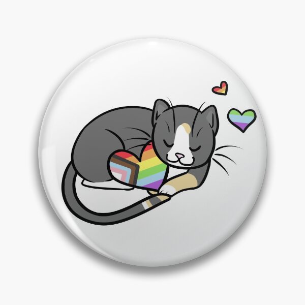 Item preview, Progress Pride Calico Cat - Heart Edition designed and sold by Nabdea.
