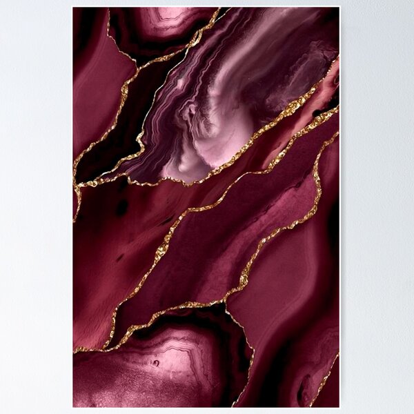 Artikel-Vorschau von Burgund und Gold Abstract, designt und verkauft von RachelMcEwanArt.