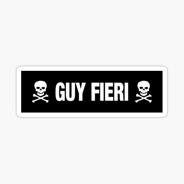 "Guy Fieri Double Skull" Sticker for Sale by fieriphoto Redbubble