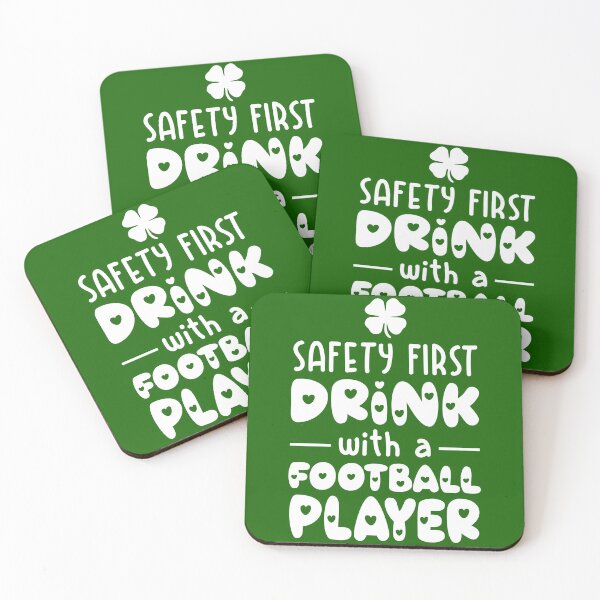 Item preview, safety first drink with a football player designed and sold by PUNCH ME IN SHOP.