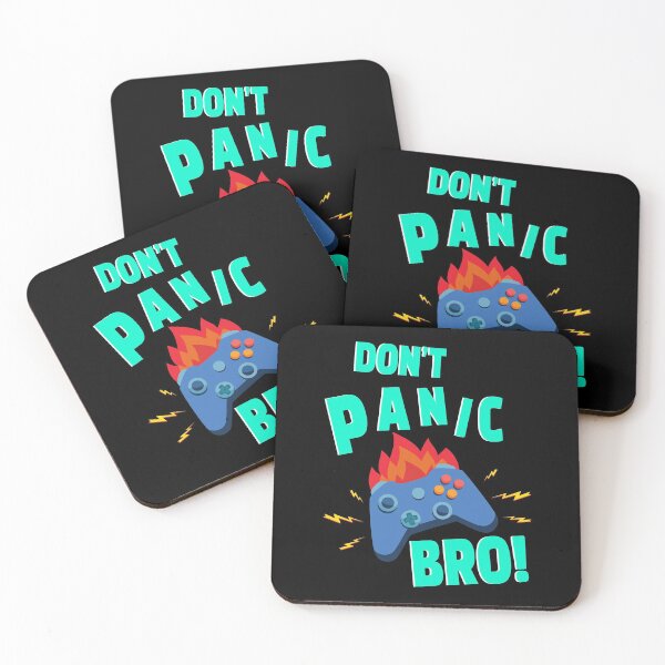 Item preview, Funny Gaming Controller Gamer Guy Girl Don't Panic Bro! designed and sold by hypemod.