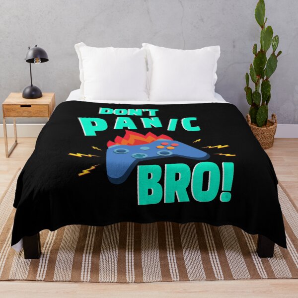 Item preview, Funny Gaming Controller Gamer Guy Girl Don't Panic Bro! designed and sold by hypemod.