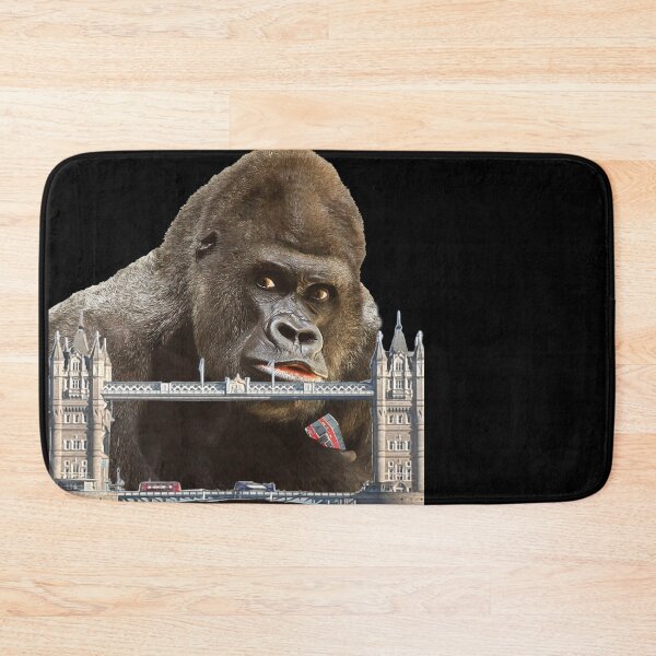 Item preview, Tower Bridge, London with Gorilla and Red Double Decker bus. designed and sold by TheKingdomAttic.