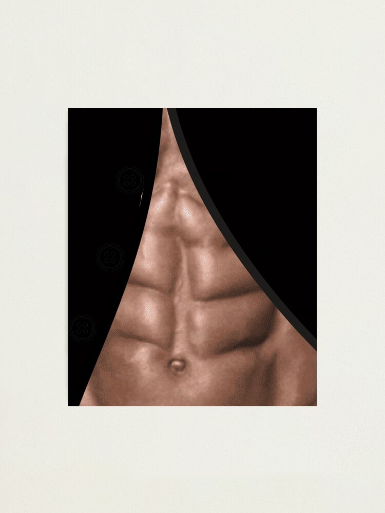 show me a picture of your abdomen muscles Photographic Print for