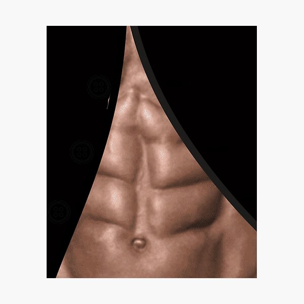 show me a picture of your abdomen muscles Photographic Print for