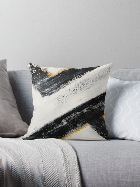 Item preview, Abstract lines black, mustard, yellow, white designed and sold by Marilena Strambu.