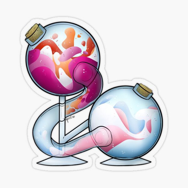 Lesbian And Transgender Pride Potion Transparent Sticker