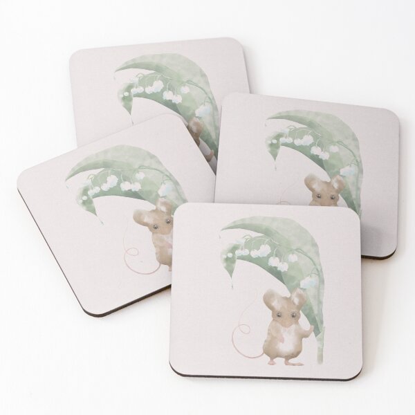 Item preview, Rainy Day Watercolor Mouse - Lily of the Valley designed and sold by cheyparrish.