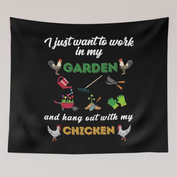 Item preview, I Just Want To Work In My Garden And Hangout With My Chikens designed and sold by MoMasry.