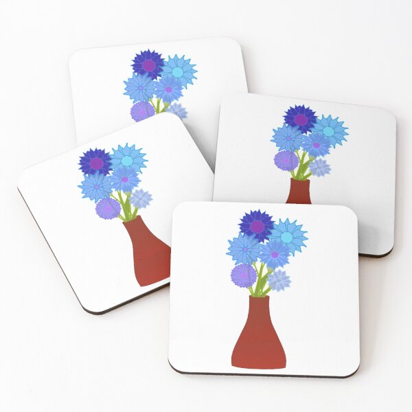 Item preview, Blue and Purple Flowers In Vase designed and sold by antluzzi.