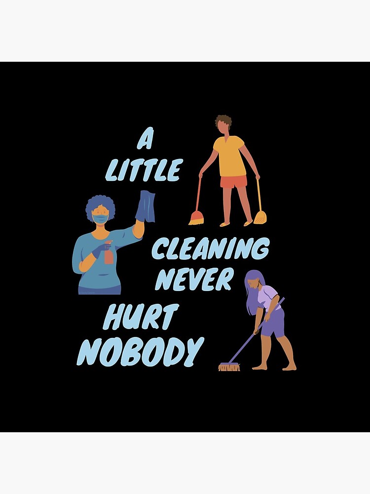 Thumbnail 5 of 5, Coasters (Set of 4), A Little Cleaning Never Hurt Nobody - Funny Housekeeping Humor designed and sold by SavvyCleaner.