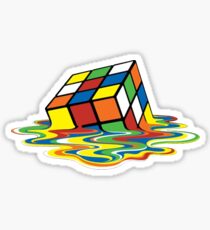 Melted Rubik's Cube Sticker