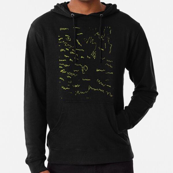 Abstrait Chartreuse Sweat à capuche léger