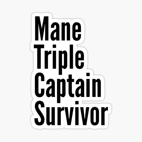 Mane Triple Captain Survivor Sticker