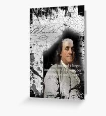 ben franklin Greeting Card