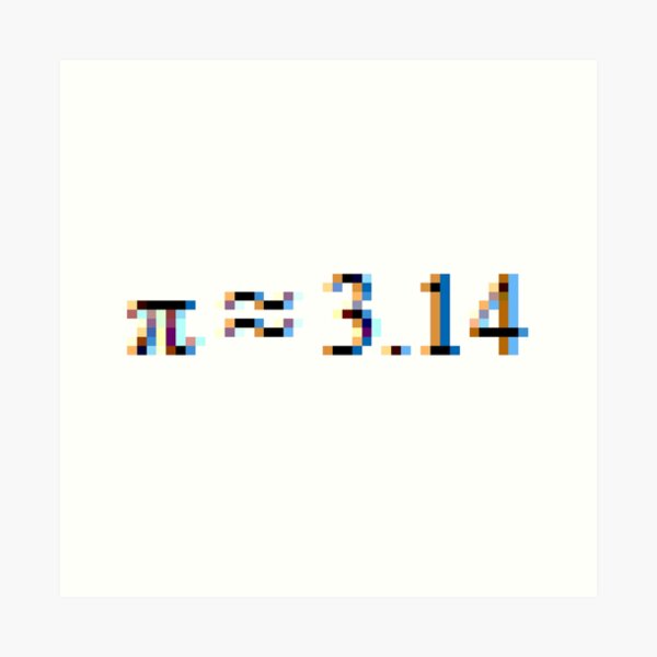 Pi = 3.14; Π, π Art Print