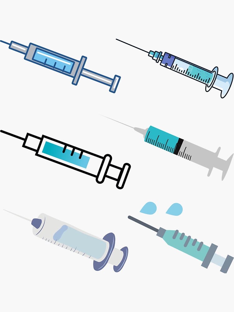 "Saline Syringes sticker pack" Sticker for Sale by Caregiverology