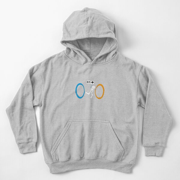 a bathroom through portals Kids Pullover Hoodie