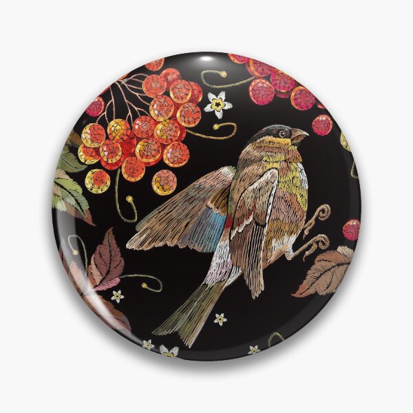 Item preview, Titmouse on a branch of mountain ash berry designed and sold by matrioshka.
