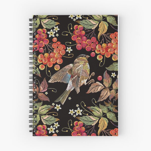 Item preview, Titmouse on a branch of mountain ash berry designed and sold by matrioshka.