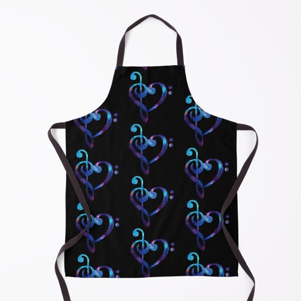 Item preview, Music Clef Heart Galaxy Dark Blue and Purple designed and sold by kinetic-passion.
