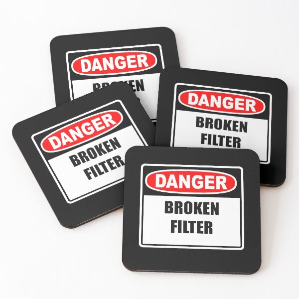 Item preview, Danger Broken Filter Warning Sign Funny T-Shirts and More designed and sold by Jungleful33.