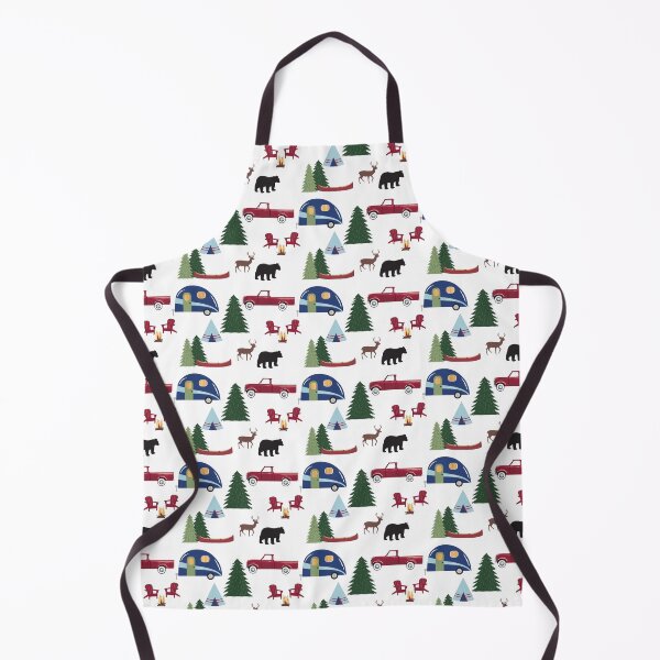 Item preview, Camping with Red Truck Black Bear Deer Canoe and Campfire designed and sold by phyllisdobbs.
