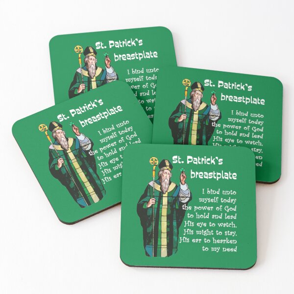 Item preview, St. Patrick's breastplate prayer and Image for green and dark backgrounds designed and sold by Brasilia.