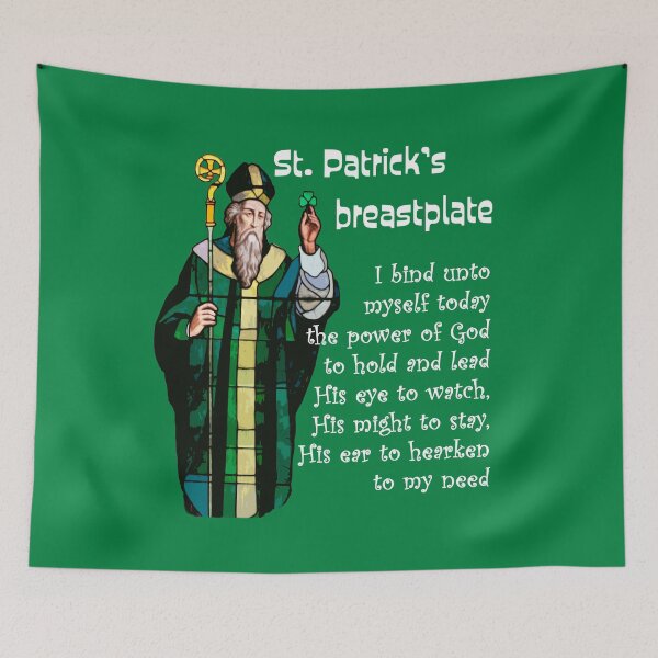 Item preview, St. Patrick's breastplate prayer and Image for green and dark backgrounds designed and sold by Brasilia.