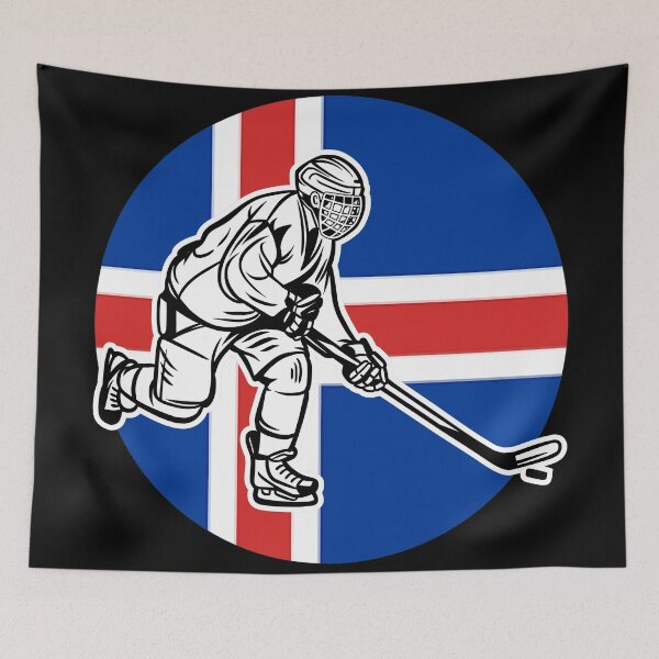 Item preview, Hockey player flag Iceland designed and sold by Astralia.