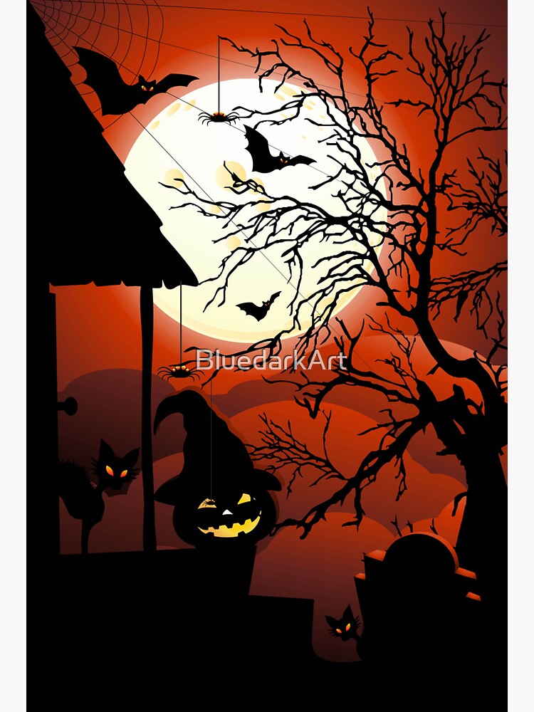 Halloween on Bloody Moonlight Nightmare by BluedarkArt