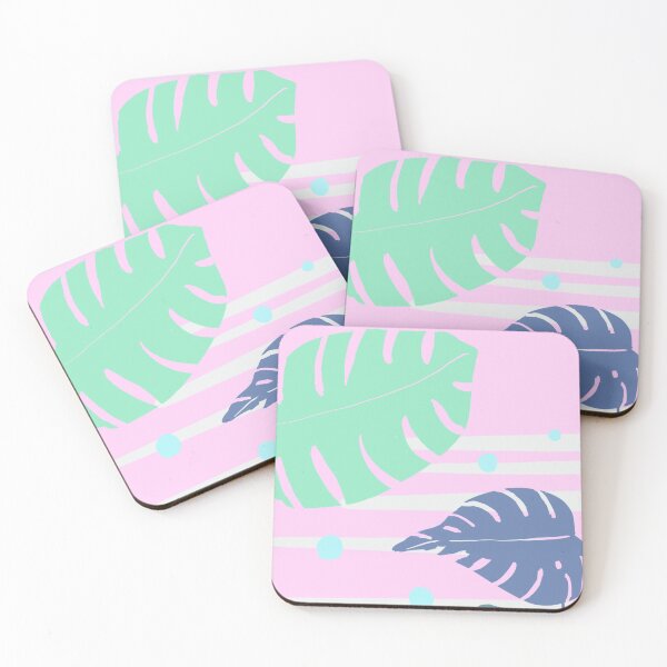 Item preview, Pink Tropical Leaves Pattern  designed and sold by pet-persona.