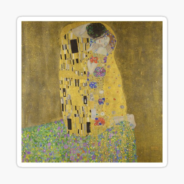Gustav Klimt - The Kiss, Art Nouveau / Jugendstil Sticker