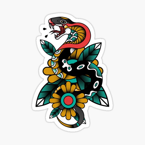 Snake Tattoo design Sticker