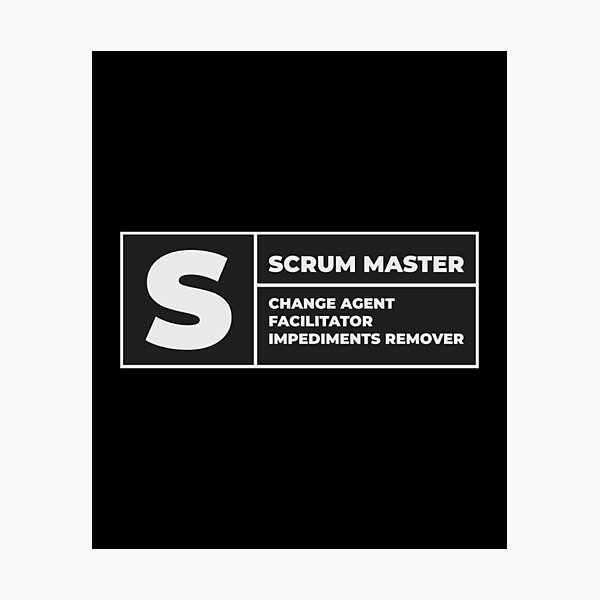 Artikel-Vorschau von Scrum Master Hinweisschild, designt und verkauft von Salma Satya & Co.