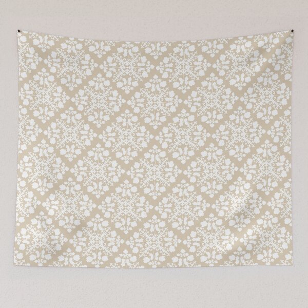 Item preview, White and beige lace pattern designed and sold by Oxanashekh.