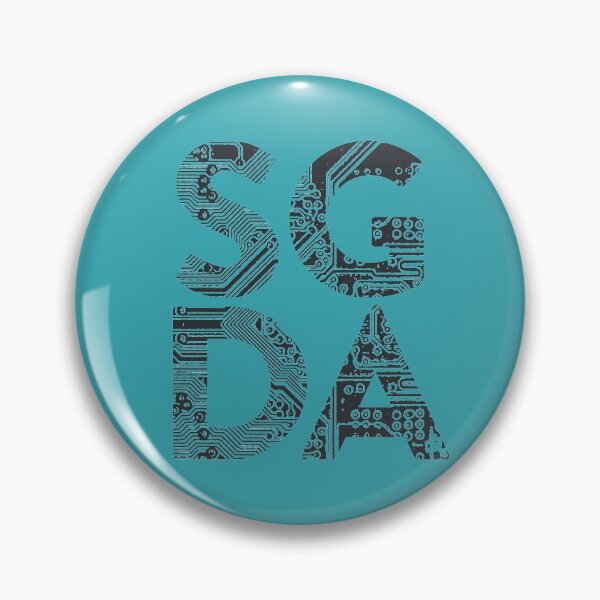 SGDA Circuit Logo Black on Blue Pin